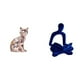 thumbnail image 1 of Estatua de gato humano, figura decorativa, escultura animal, arte, artesanía, adorno para chimenea, decoración abstracta, colección versátil, adorno d, 1 of 8
