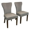 thumbnail image 2 of Home Square 9-Piece Set with Square Dining Table & 8 Fabric Side Chairs, 2 of 13