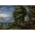 thumbnail image 2 of FLEMISH MASTER 24x18 Gold Ornate Framed and Double Matted Museum Art Print Titled - The Walk to Emmaus (ca. 1600), 2 of 4