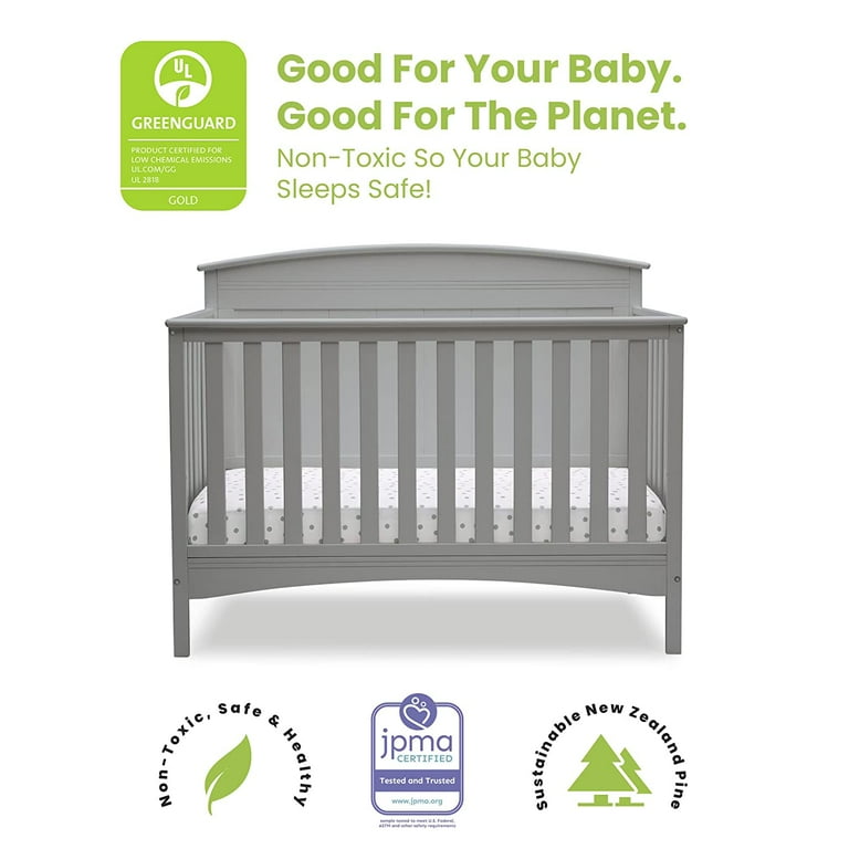 Delta Children Archer Solid Panel 4 in 1 Convertible Baby Crib