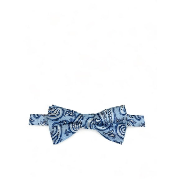 Light Blue Rough Paisley Men's Bow Tie