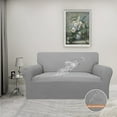 thumbnail image 3 of 100% Waterproof Oversized Loveseat Couch Cover, Dual Waterproof Sofa Cover, Stretch Jacquard Sofa Slipcover, Leakproof Furniture Protector for Kids, Pets, Dog and Cat,Light Gray, 3 of 12