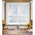thumbnail image 4 of Static Cling Window Privacy Film Stained lass Window Door Film Frosted Decorative Sticker for Home Office Living Room, Art eometry Pattern, 17.7’’ x 78.7’’ (Light Blue), 4 of 7