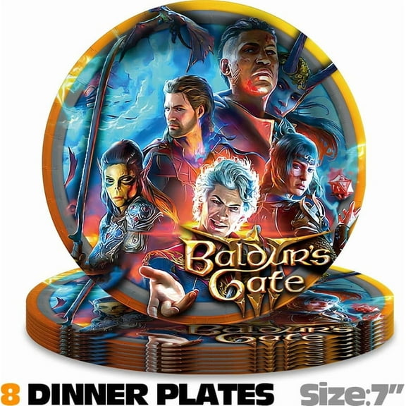 Baldur's Gate Plates Party Decorations Supplies Tableware Disposable Dinnerware Birthday
