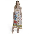 thumbnail image 2 of Falling Flowers Women's Spaghetti Strap Smocked Back Midi Sundress, Sizes XS-XL, 2 of 6
