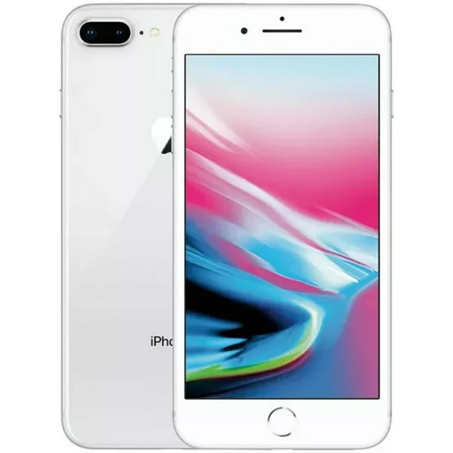 Refurbished Apple iPhone 8 Plus 4G - 64GB – Silver – 12MP Dual Rear & 7MP Front Camera - Fully Unlocked Smartphone - Excellent Condition