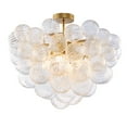 thumbnail image 2 of Longree Cluster Bubble Ball 6-Light Casual Chandelier, Gold Finish, 2 of 12