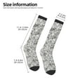 thumbnail image 2 of Naloa Silver Glitter Thigh High Socks Extra Long Stretchy Sock Women Over Knee High Opaque Stocking Daily Wear, 2 of 6