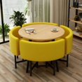 thumbnail image 1 of Dining Table Set 4 Chairs Office Reception Seat Suits Negotiation Table Casual Visitor Round Table Visitor Office Desk Chair Set My Lux Decor Round, 1 of 58