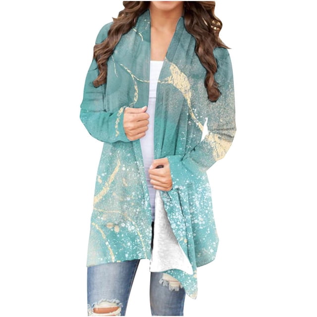 Cardigan pour Femme Manches Longues Ouvert devant Cardigan Léger Casual Fall Jacket Clothes