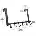 thumbnail image 2 of Over The Door Hooks Clothes Rack Adjustable 6 Hooks, NOGIS Heavy Duty Door Hanger Hook Hat Organizer for Bathroom, Bedroom & Front Door for Hanging Coat, Towel Hat Purse and More (Black), 2 of 7