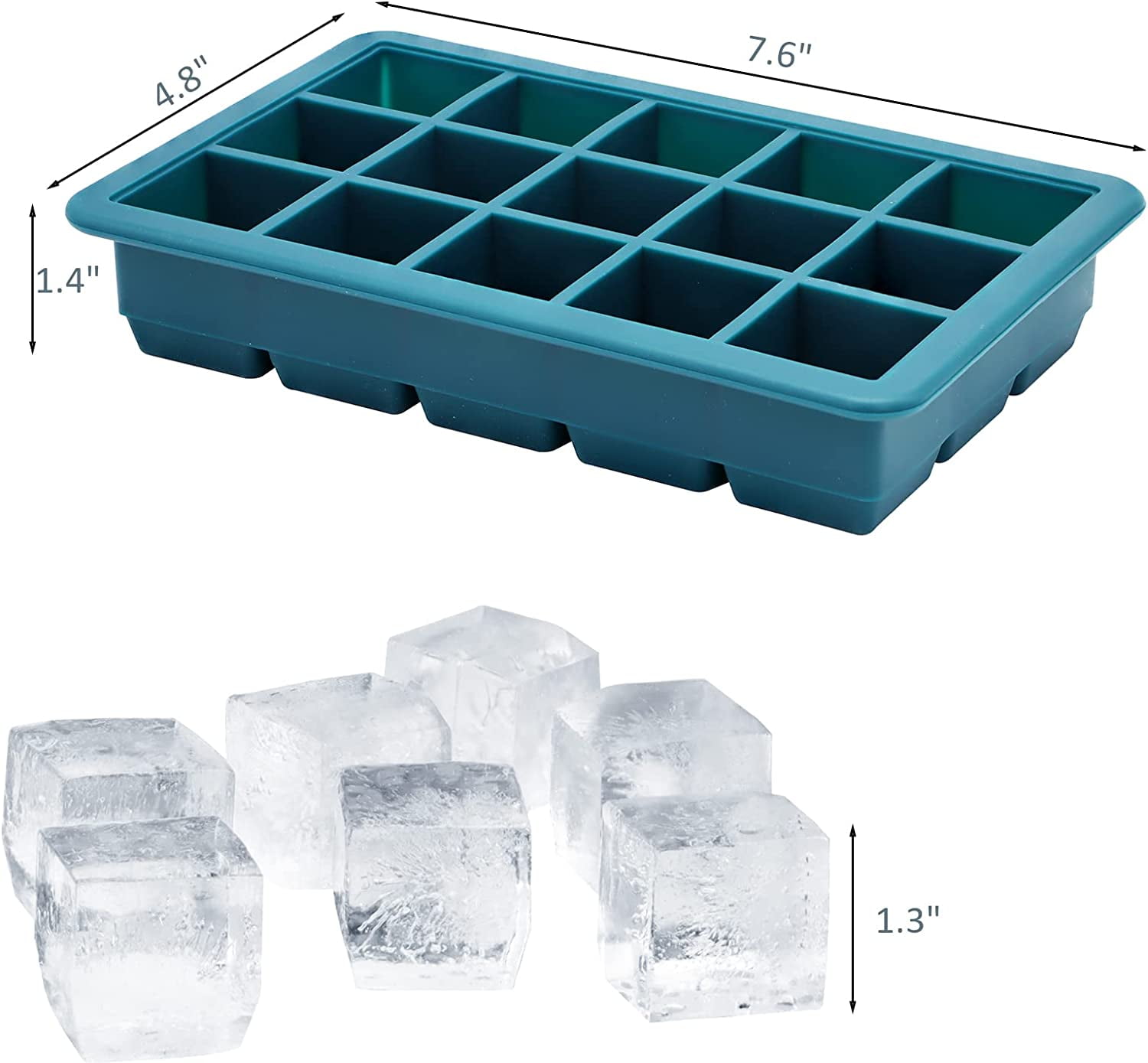 Ice Cube Silicone Mold  Square Ice Cube Silicone Cake Mold for Glitter  Cocktails - Sweets & Treats™