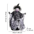 thumbnail image 3 of Halloween Witch Tree Topper Decoration, Crashing Witch into Tree Halloween Decoration, Black Witch with Spider Web Dress, Bat Wings, Witch Hat and Witch Broom Halloween Ornament for Home Decor, 3 of 6