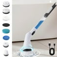 thumbnail image 4 of Cleaning Supplies Electric Spin Scrubber with LED Digital Display,Cordless Horse Power Shower Scrubber with Adjustable Long Handle,Electric Scrub Mop for with 7 Replaceable Brush Heads, 4 of 9
