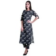 thumbnail image 3 of Moomaya 2-Piece Womens Cotton Printed Kurta Pant Set Indian Dress Ethnic Set, 3 of 7