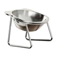 thumbnail image 3 of 2pcs 304 Stainless Steel Elevated Pet Bowl With Stand, 15° Tilted Design For Neck Comfort, Detachable For Easy Cleaning, Food & Water Feeder For Cats And Dogs, 3 of 6