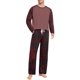 thumbnail image 1 of Conjunto de pijama informal de estilo masculino, camisa de manga larga con cuello redondo y cordón en la cintura, pantalones largos holgados, conjuntos para el hogar, pantalones cortos de manga corta, 1 of 7