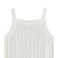 thumbnail image 2 of Jalioing Girls Knitted Camisoles Summer Lightweight Crochet Tank Tops Toddler Girls Cute Sleeveless Sweater Tops, 2 of 4