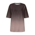 thumbnail image 3 of Women Sports Shirt Short Sleeve Loose with Slits Polyester Casual Daily Workout Wear, 3 of 4