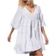 thumbnail image 1 of Mini vestido de manga corta con cuello en V sólido informal de vendaje de verano para mujer a la moda Fridja  yut3149, 1 of 6
