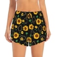 thumbnail image 4 of Lsque Sunflowers3 Printed Women's Running Shorts with Liner Pockets,Elastic Quick Dry Workout Athletic Gym Yoga Shorts,Womens High Waist Shorts-Medium, 4 of 9