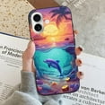 thumbnail image 6 of Compatible with Iphone 16 Case - Cute Soft Hawaiian Island Dolphin Silicone Case Compatible with Iphone 16 Phone Case for Women Men, 6 of 6