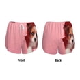 thumbnail image 3 of Daiia Puppy Peeking Through Pink Pattern Women's 2 in 1 Running Shorts - Lightweight Athletic Workout Gym Yoga Shorts Liner with Phone Pockets-Small, 3 of 7