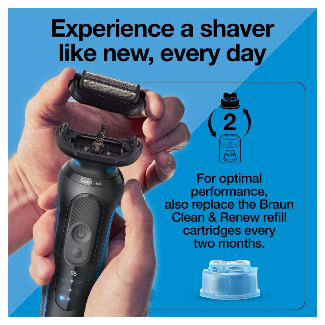 Braun Series 5 Electric Shaver Replacement Head, 54B, Black, 1 ct
