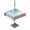 Teal Pink, variant on Pink Turquoise Ombre Outdoor Tablecloth with Umbrella Hole, Abstract Beach Waves Gradient Spillproof Waterproof Outdoor Table Cover, Patio Tablecloths for Party/Garden/Picnic, Square 54"x54"