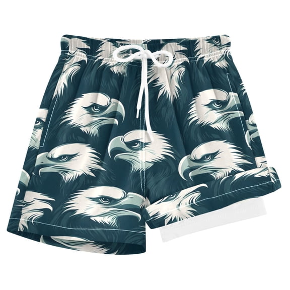 joogoo Eagles Pattern Boys Swim Trunks Beach Swimsuit Shorts Boxer 8Y