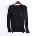thumbnail image 2 of Long Sleeve Shirts for Women Tank Tops with Built in Bras Casual Crew Neck Solid Shirts Loose Fit Pajamas Fall Outfits for Women 2026, 2 of 6