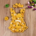 thumbnail image 2 of Faithtur Baby Girl's Backless Ruffle Jumpsuit with Bowknot Headband, 2 of 8