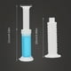 thumbnail image 3 of 6pcs Fragrant Toilet Gel Stamp - Freshens Bathroom Air and Deodorizes with Flower Fragrance - Essential Home Cleaning Supply, 3 of 4