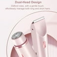 thumbnail image 2 of Kinbax Bikini Trimmer for Women, Electric Shaver and Razor Rechargeable 2-in-1 Body and Facial Epilator, Dual Heads for Painless Trimming of Pubic Hair, Face, Underarms and Legs, 2 of 6