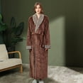 thumbnail image 3 of Women's Long Couples Robe Soft Coral Bathrobe With Pockets Cozy Plus Size Loungewear For Home Comfort, 3 of 3