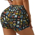 thumbnail image 2 of Kdxio Teeth Print Workout Shorts for Women Seamless Soft Smooth Gym Yoga Scrunch Active Shorts, 2 of 9