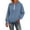 Blue, variant on Breezora Contemporary Women Quarter Zip Hoodie Pullover Soft Casual Streetwear Style Lightweight Comfortable Top with Front Pockets L Size Blackish Green