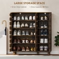 thumbnail image 4 of HOMCOM Armoire à Chaussures, Armoire de Rangement pour 20 Paires de Chaussures, Brun, 4 of 10