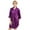 Purple, variant on Fjuchai Womens Satin Nightgowns 3/4 Sleeve Silk Sleepwear Summer V Neck Nightshirt Button down Pajamas Robes for Women S-XXL