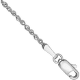 thumbnail image 2 of 14K Solid White Gold 1.7mm Rope Chain Anklet Summer Beach Foot Ankle Bracelet, 2 of 5
