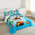 thumbnail image 3 of Manfei Construction Truck Bedding Comforter Set,Excavator Twin Comforter Sets,Equipment Vehicles Bulldozer Bedding Set For Boys Teens,Microfiber Bedroom Decor Reversible,2 Pieces, 3 of 8