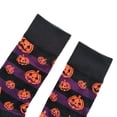 thumbnail image 5 of Cheers.US Halloween Pumpkin Bat Print Breathable Cotton Middle Tube Crew Socks for Festival Dress Up Costume Halloween Party Supplies, 5 of 7