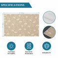 thumbnail image 6 of Beige Floral Placemats Set of 8, Vintage Spring Botanical Flowers Placemats for Dining Table, Place Mats for Kitchen Tabletop, Waterproof Wipeable Dining Table Mats Set, 6 of 9