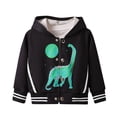 thumbnail image 2 of RXIRUCGD Uniforme de Baseball Imprimé Tendance Col Baseball Décontracté pour Enfants (Noir, Taille : 2 Ans), 2 of 7