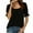 Black, variant on MOJOGO Women's Convertible Blouses Ruffle Half Sleeve Shirts Loose Off-the-Shoulder Tops Lightweight Elegant Top Date Daily Work Outfits Black-Striped 2XL