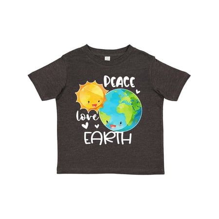 

Inktastic Earth Day Peace Love Earth Gift Toddler Boy or Toddler Girl T-Shirt