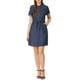 thumbnail image 1 of Vestidos de verano de manga corta con botones para mujer INSPIRE CHIC, talla M, azul medio, 1 of 7