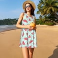 thumbnail image 4 of Vsdgher Watermelon Print Summer Dresses for Women Casual U Neck Beach Dress Sleeveless Tank Loose Sundress with Pocket -Small, 4 of 7