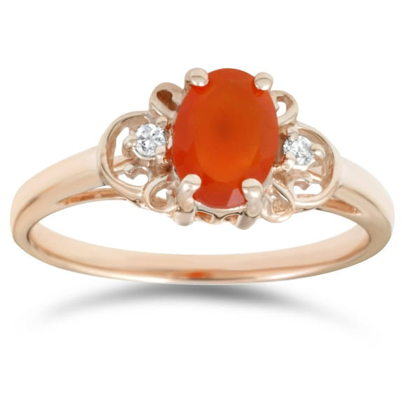 Pompeii 3/4ct Fire Sapphire & Diamond Ring 14K Yellow Gold (H/I,I2-I3)