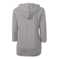 thumbnail image 3 of Women's Cutter & Buck Gray Citadel Bulldogs Vault DryTec Virtue Eco Pique Recycled 3/4-Sleeve Half-Zip Pullover Hoodie, 3 of 3